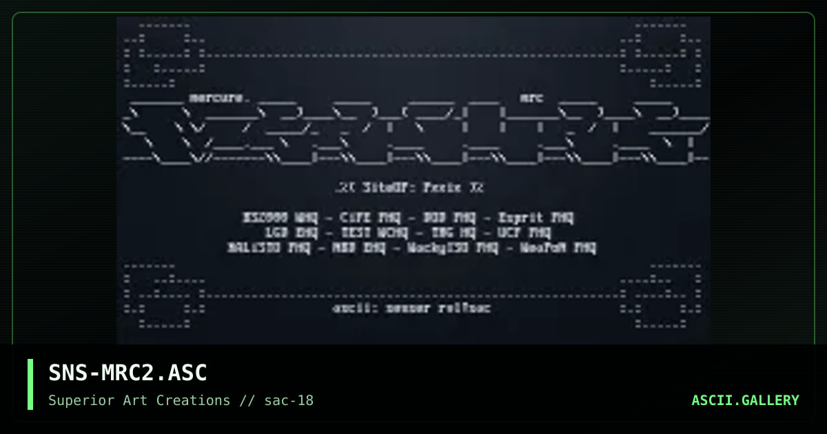SNS-MRC2.ASC, by senser, 1999