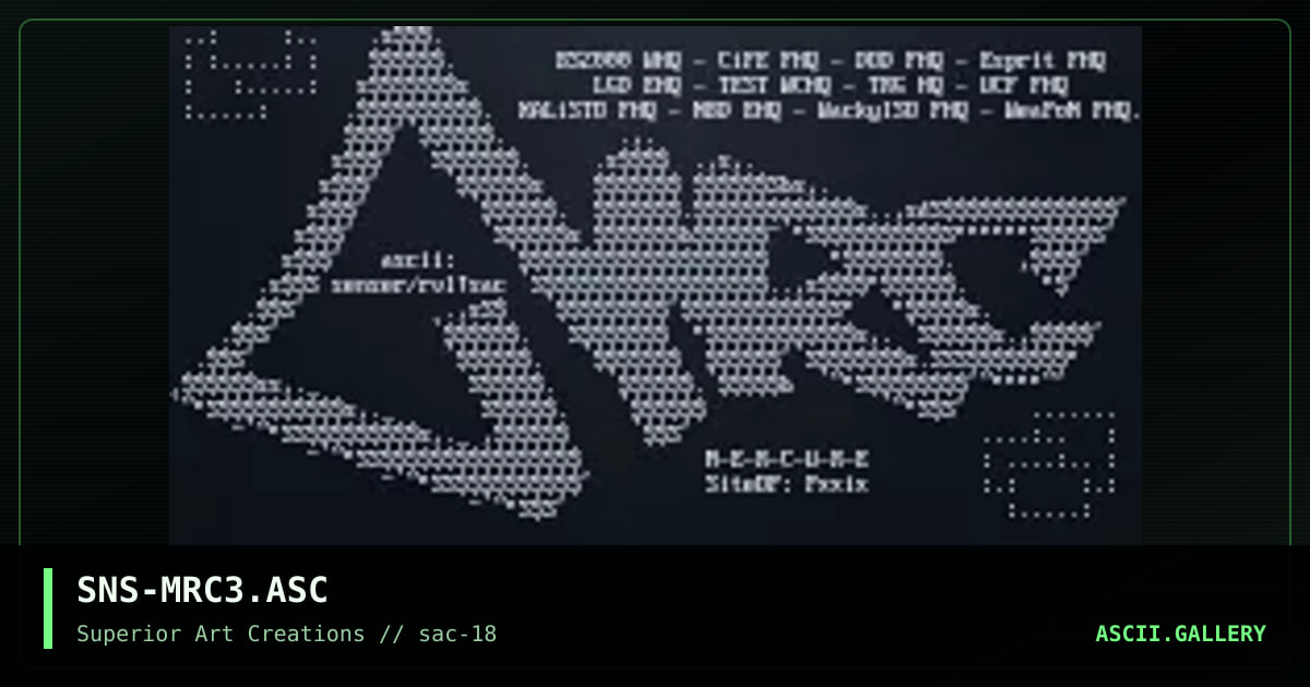 SNS-MRC3.ASC, by senser, 1999