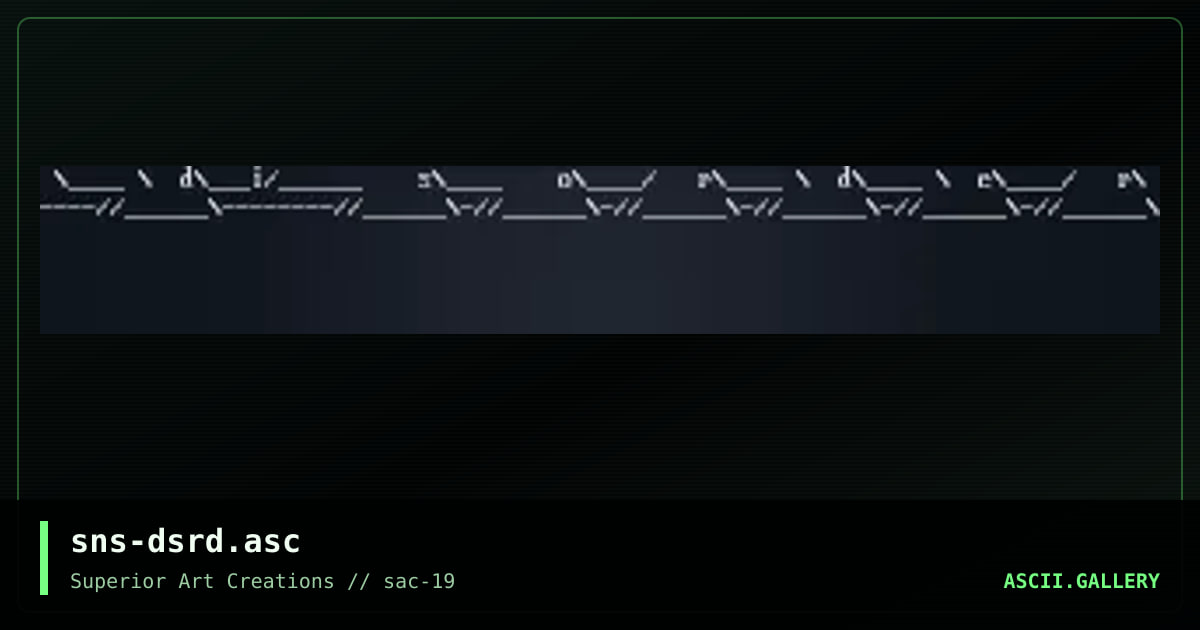 sns-dsrd.asc, by senser, 2000