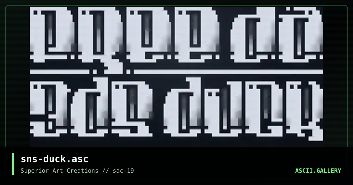 sns-duck.asc, by senser, 2000