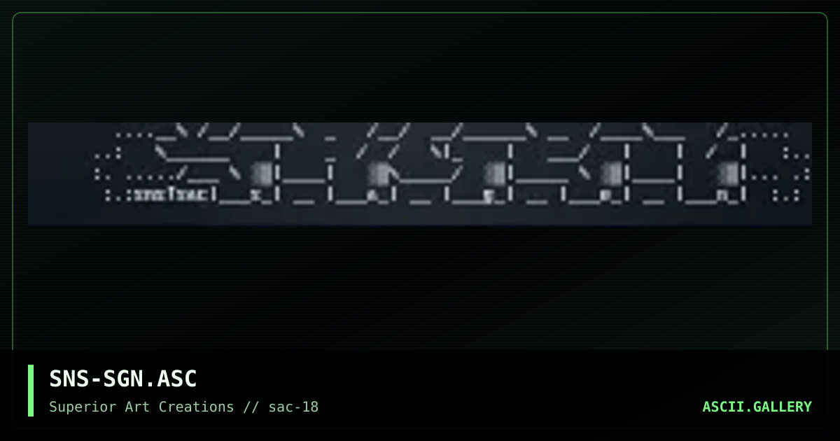 SNS-SGN.ASC, by senser, 1999