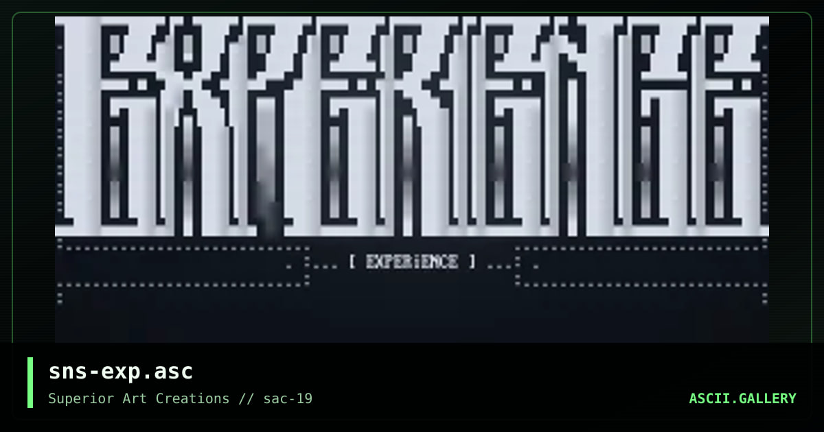 sns-exp.asc, by senser, 2000