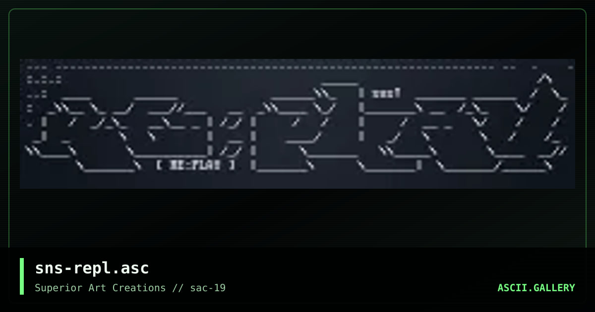 sns-repl.asc, by senser, 2000