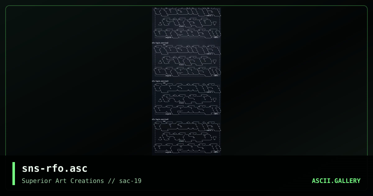 sns-rfo.asc, by senser, 2000