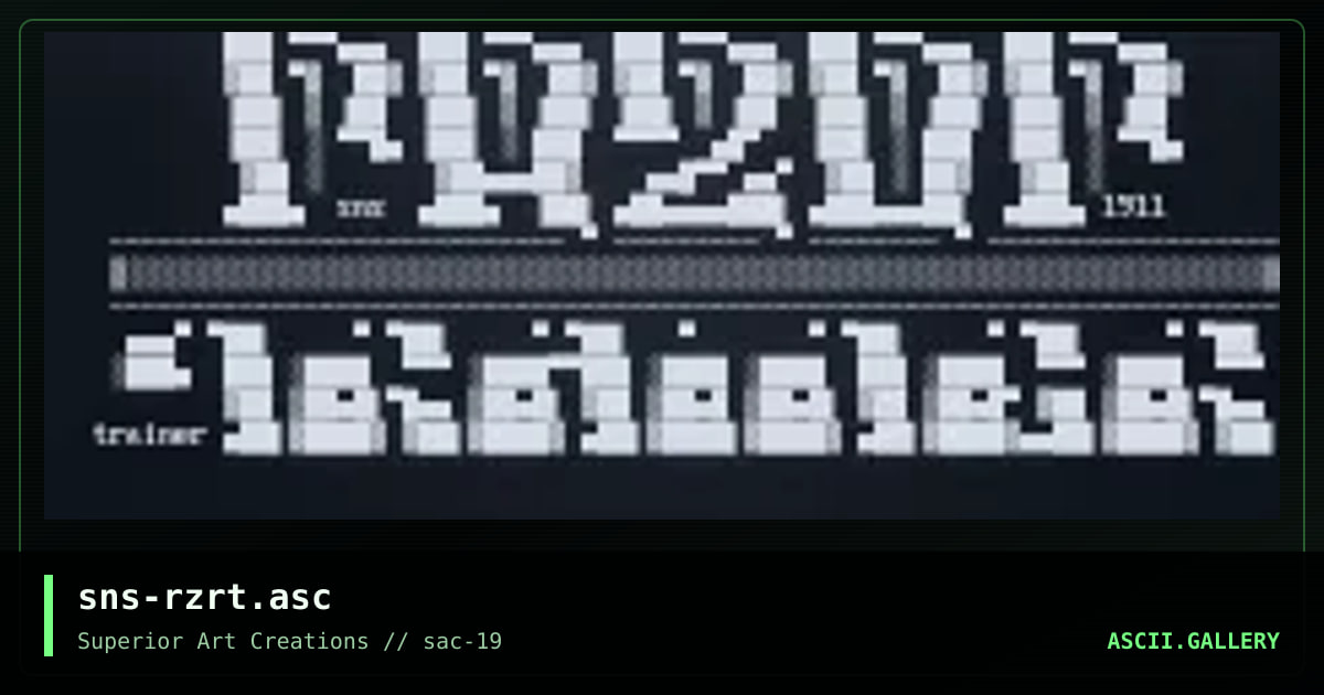 sns-rzrt.asc, by senser, 2000