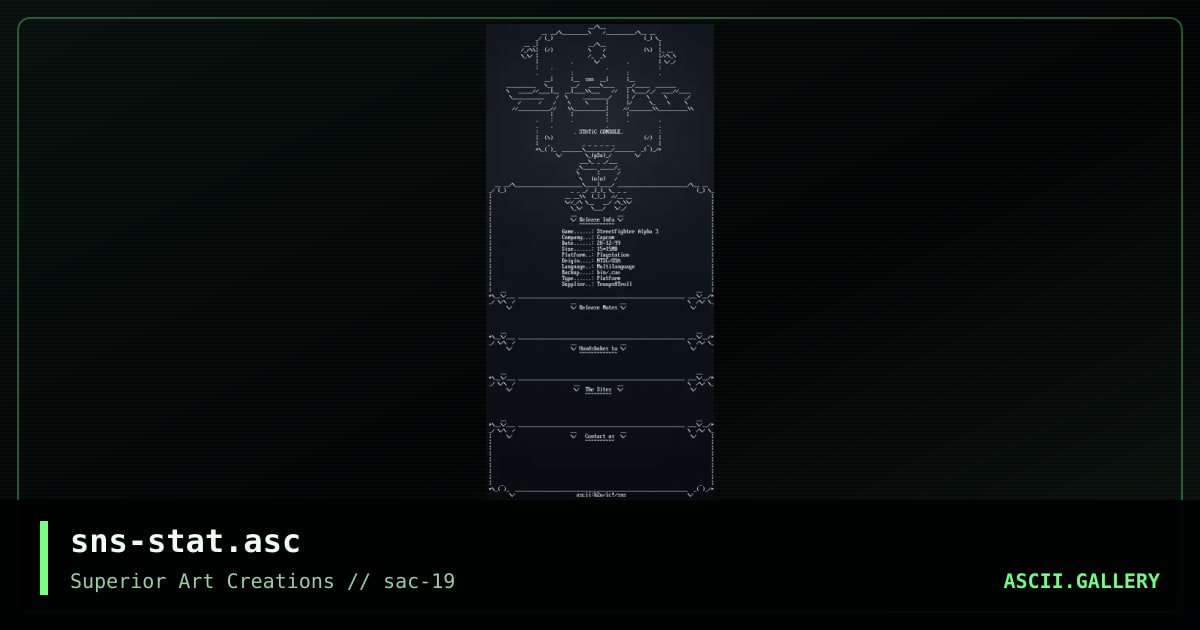 sns-stat.asc, by senser, 2000