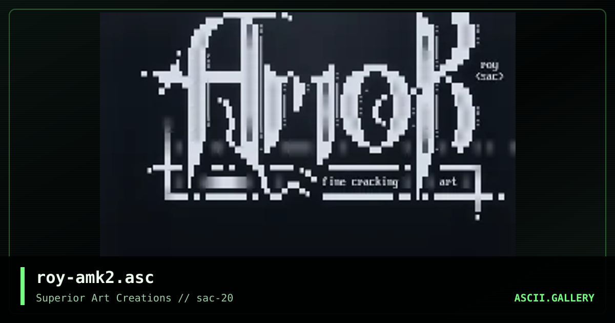roy-amk2.asc, by roy, 2000