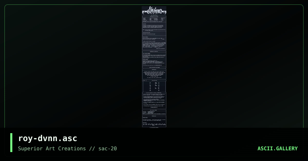 roy-dvnn.asc, by roy, 2000