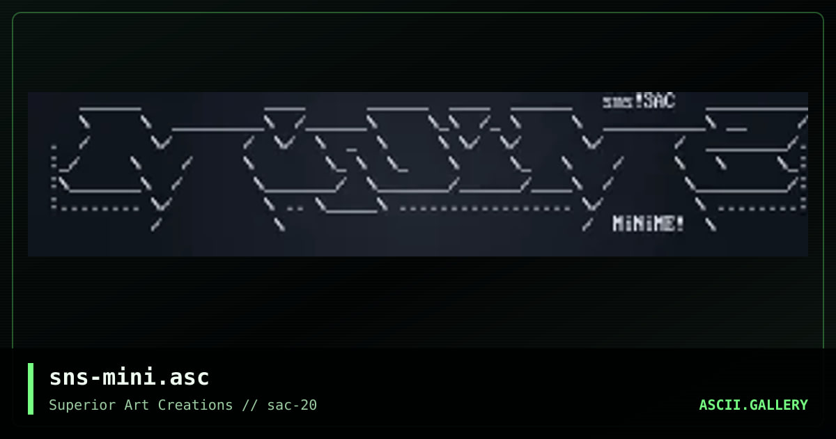 sns-mini.asc, by senser, 2000