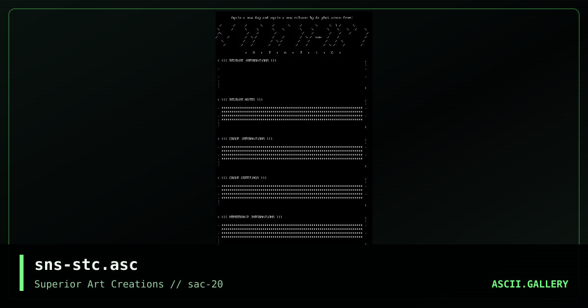 sns-stc.asc, by senser, 2000