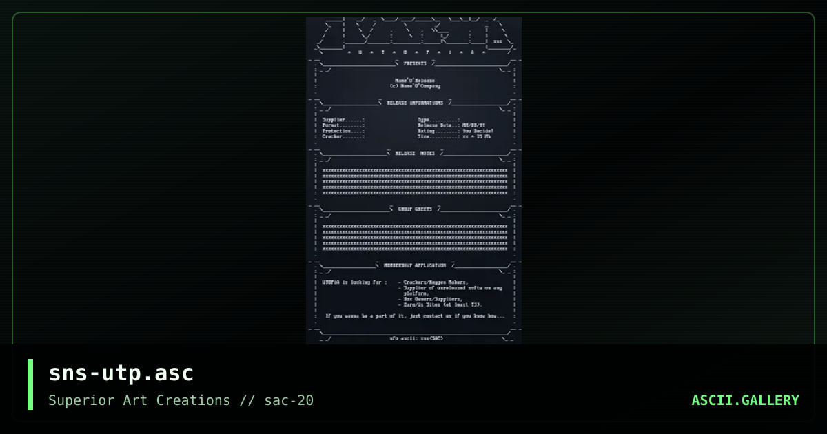 sns-utp.asc, by senser, 2000