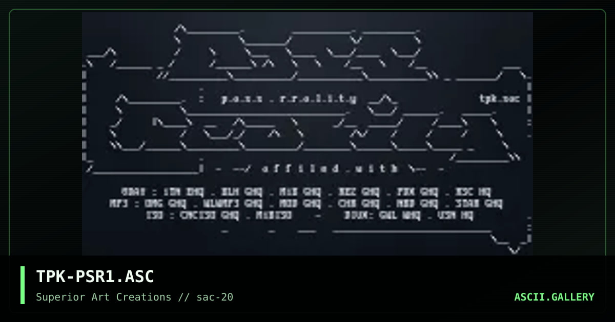 TPK-PSR1.ASC, by teepak, 2000