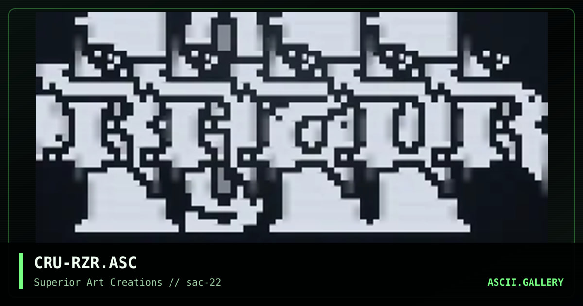 CRU-RZR.ASC, by cru, 2001