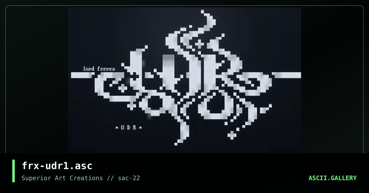 frx-udr1.asc, by ferrex, 2001