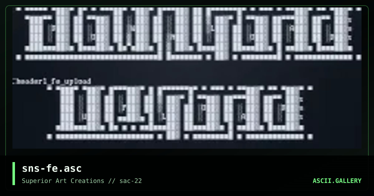 sns-fe.asc, by senser, 2001