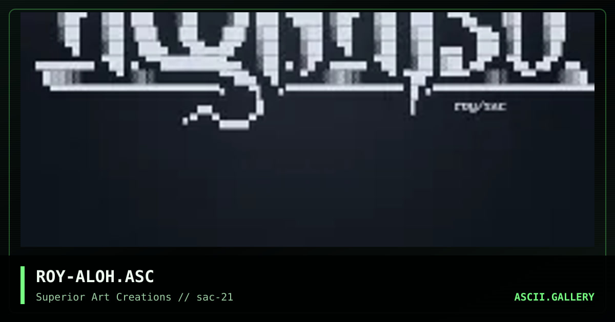 ROY-ALOH.ASC, by roy, 2001