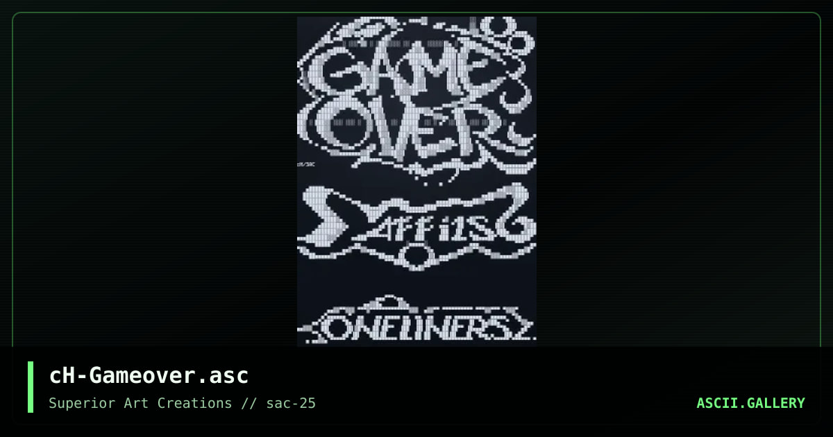 cH-Gameover.asc, by creature of hell, 2002