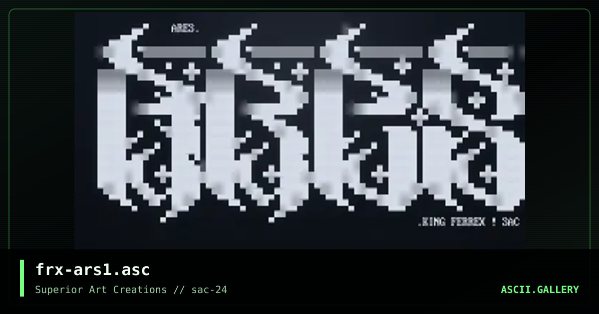 frx-ars1.asc, by king ferrex, 2001