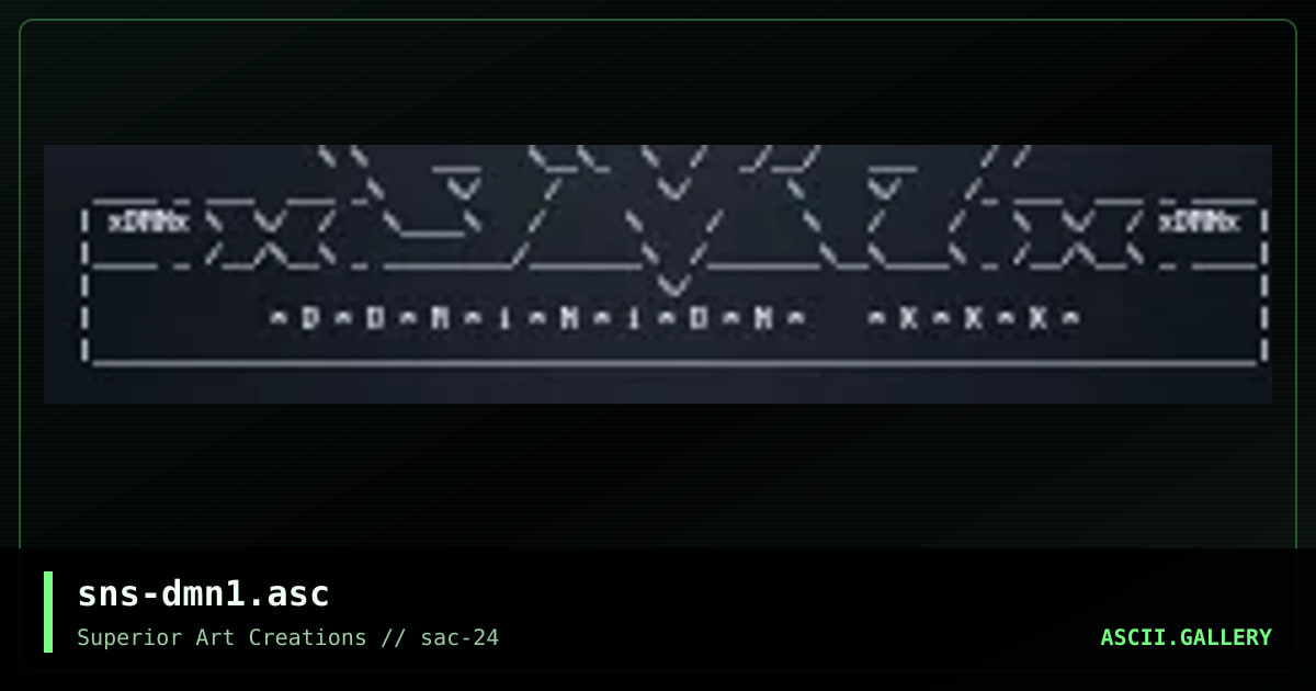 sns-dmn1.asc, by senser, 2001