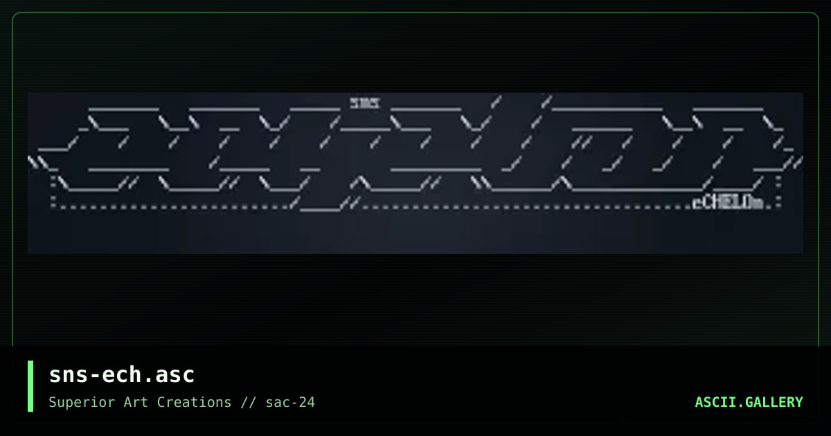 sns-ech.asc, by senser, 2001