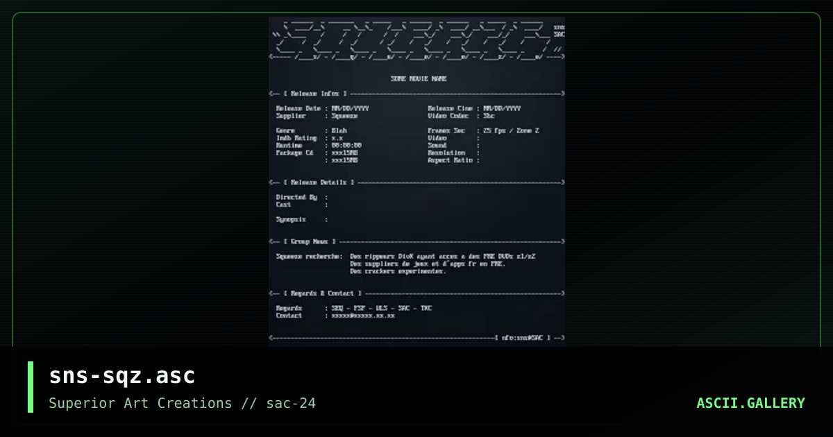 sns-sqz.asc, by senser, 2001