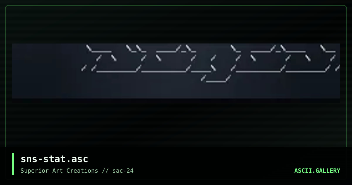 sns-stat.asc, by senser, 2001