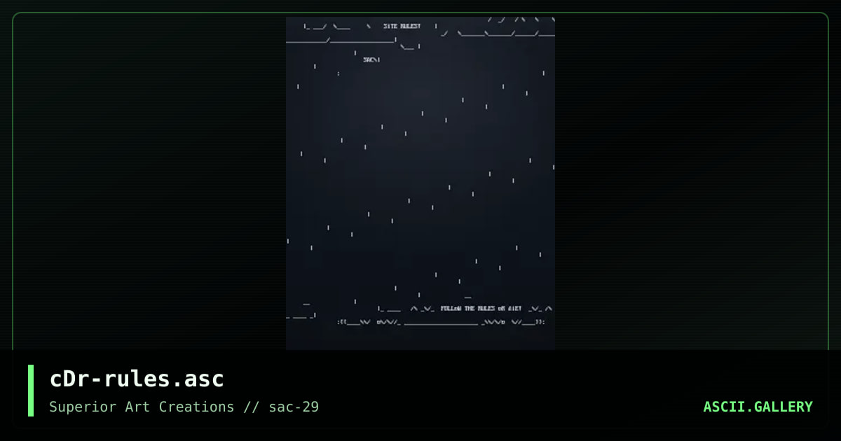cDr-rules.asc, by crusader, 2004