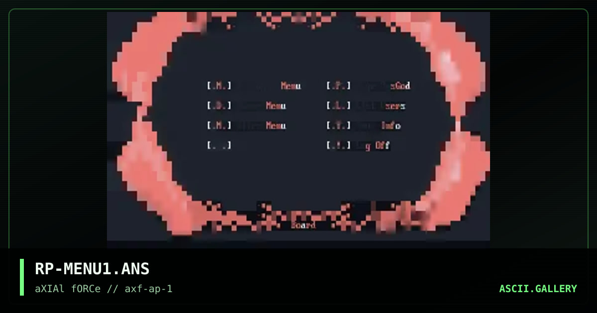 RP-MENU1.ANS, by raptor, 1996