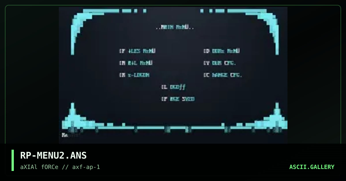 RP-MENU2.ANS, by raptor, 1996
