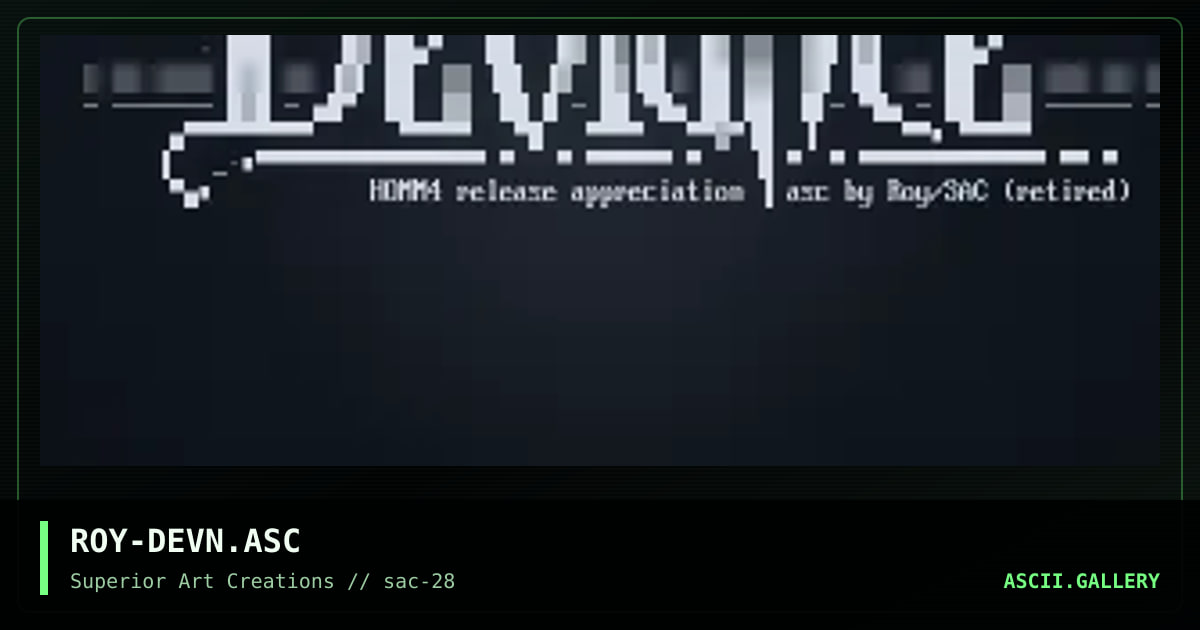 ROY-DEVN.ASC, by roy, 2003