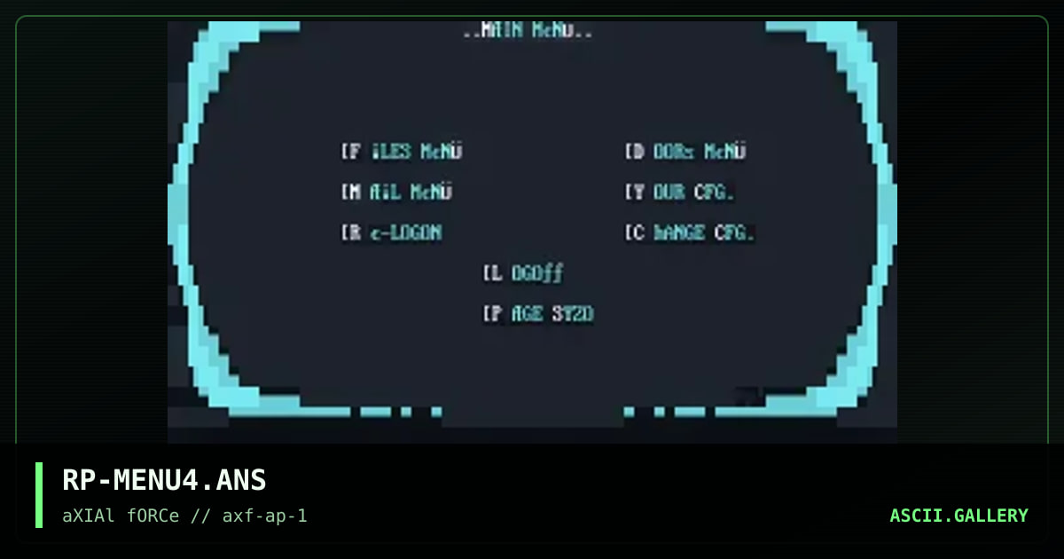 RP-MENU4.ANS, by raptor, 1996