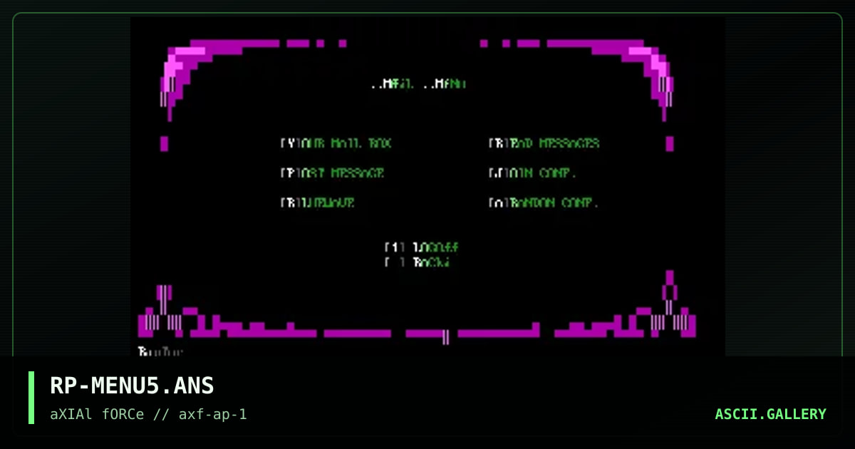RP-MENU5.ANS, by raptor, 1996