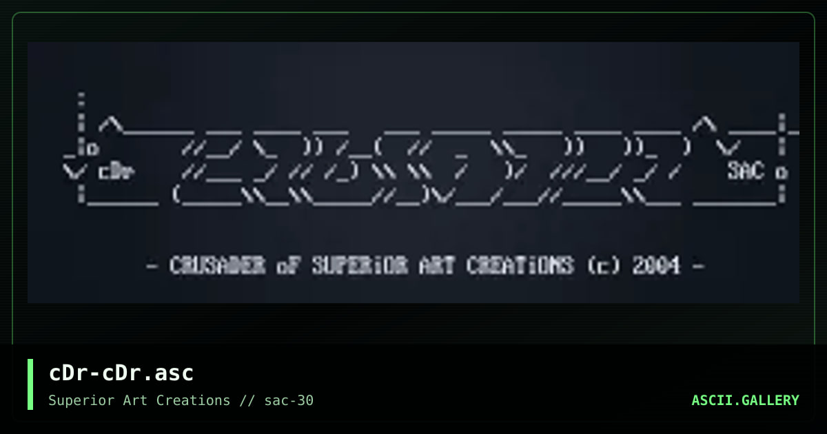 cDr-cDr.asc, by crusader, 2004