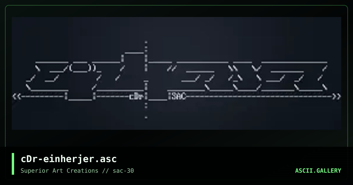 cDr-einherjer.asc, by crusader, 2004