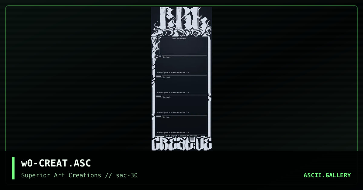 w0-CREAT.ASC, by webpige0, 2004