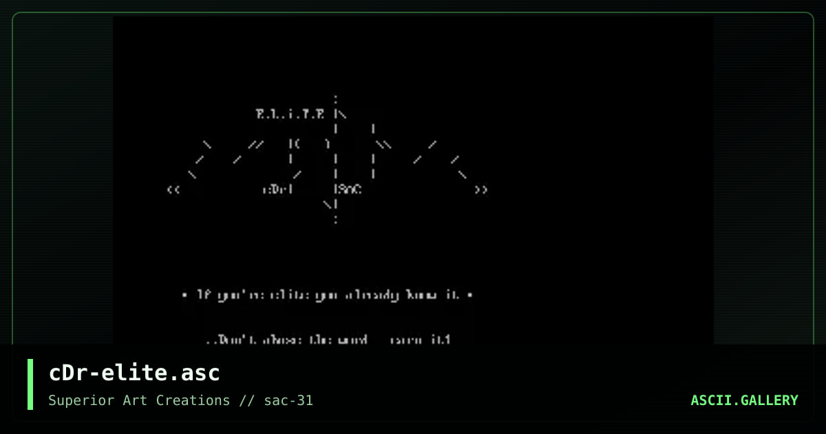 cDr-elite.asc, by crusader, 2004