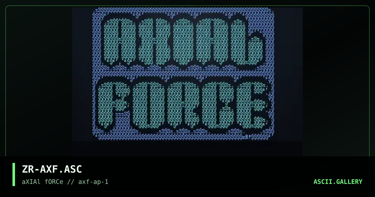 axial force logo, by zorlac, 1996
