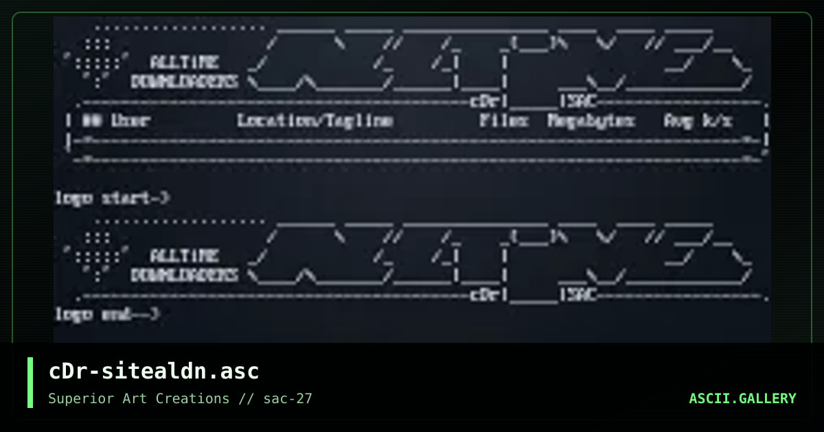 cDr-sitealdn.asc, by crusader, 2002
