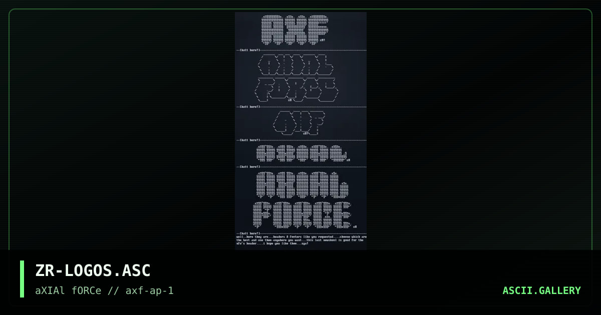 ZR-LOGOS.ASC, by zorlac, 1996