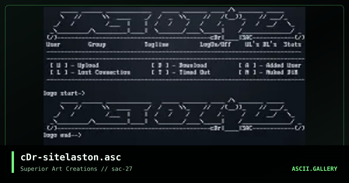 cDr-sitelaston.asc, by crusader, 2002