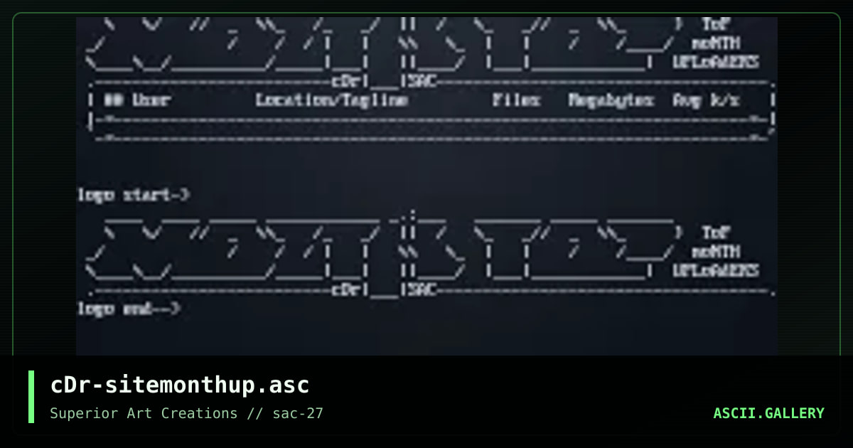 cDr-sitemonthup.asc, by crusader, 2002