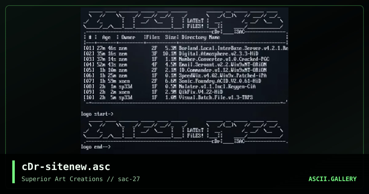 cDr-sitenew.asc, by crusader, 2002
