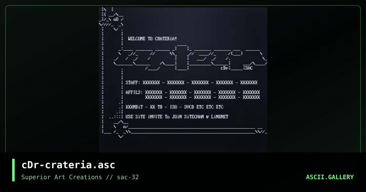 cDr-crateria.asc, by crusader, 2005