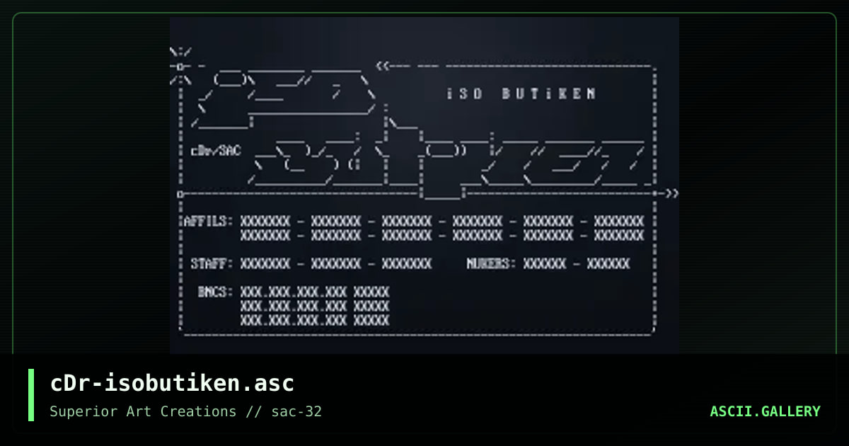 cDr-isobutiken.asc, by crusader, 2005