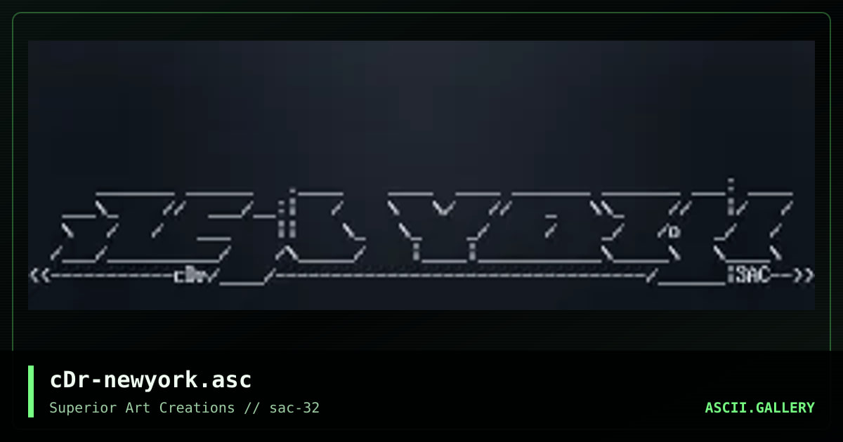 cDr-newyork.asc, by crusader, 2005
