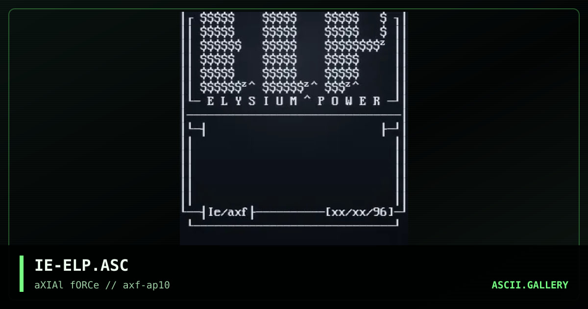 IE-ELP.ASC, by iron eagle, 1996