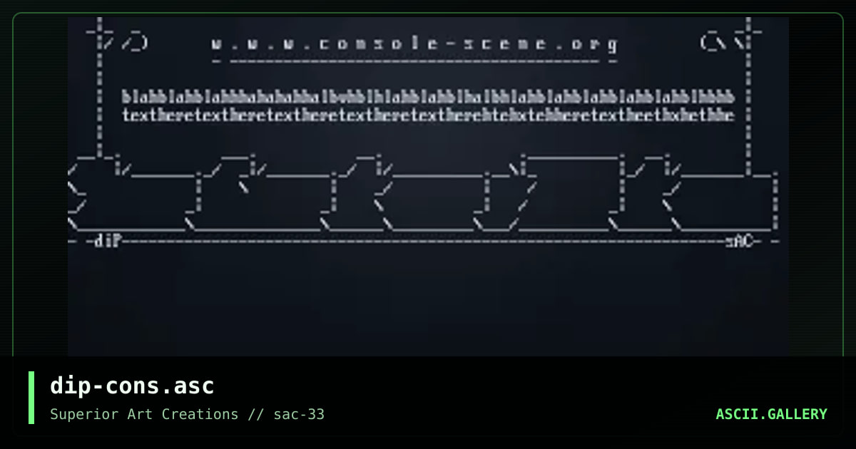 dip-cons.asc, by dipswitch, 2005
