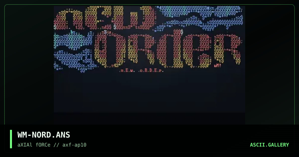 New Order Logo, by wintamute, 1996