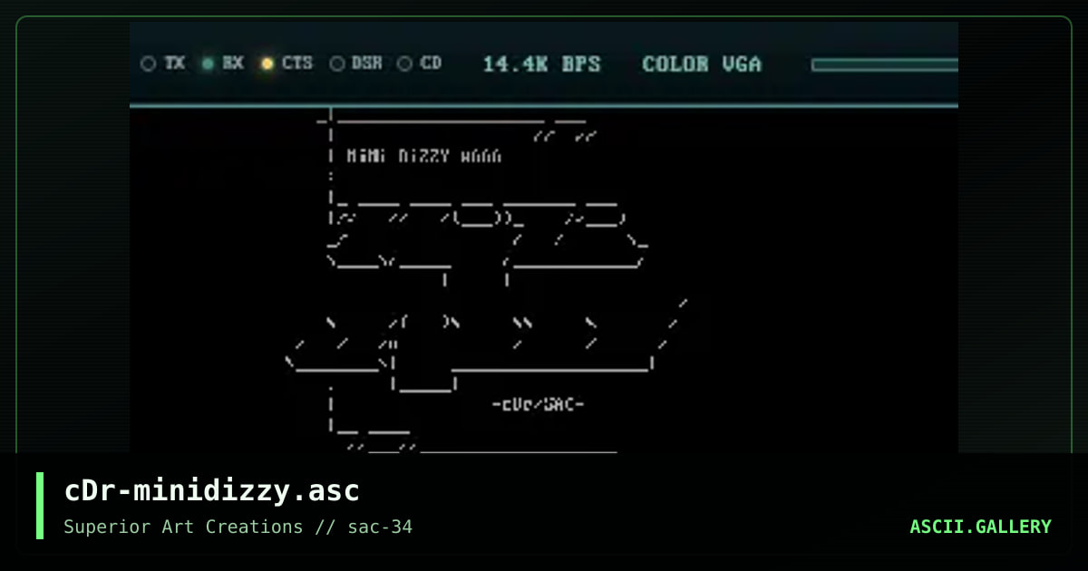 cDr-minidizzy.asc, by crusader, 2005