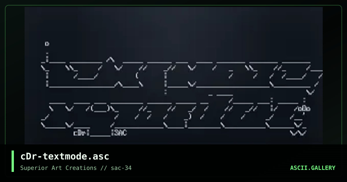 cDr-textmode.asc, by crusader, 2005